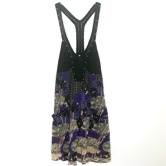 Free People Dresses & Skirts - Free People Embellished Floral Racerbak Dress